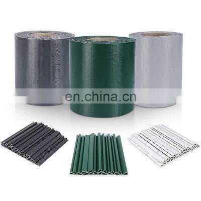 PVC Vinyl Strip Fence Roll uv Screen Fabric Panel Cover for Garden Decoration photo-3