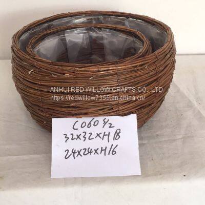 Hot Sale New Style Willow Basket Planter Garden Basket Price