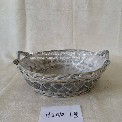 Paniers en osier de stockage et plateaux en vannerie bon marché en gros photo-3