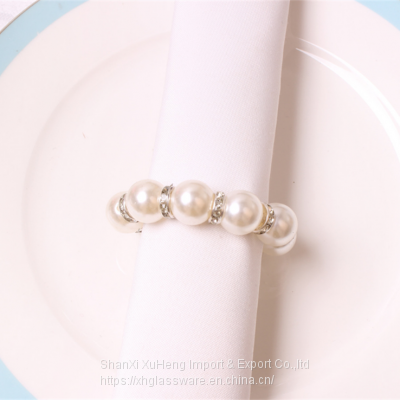 Новый хит продаж! Наручники для салфеток с жемчужными бусинками. Украшение для стола на свадьбах photo-4