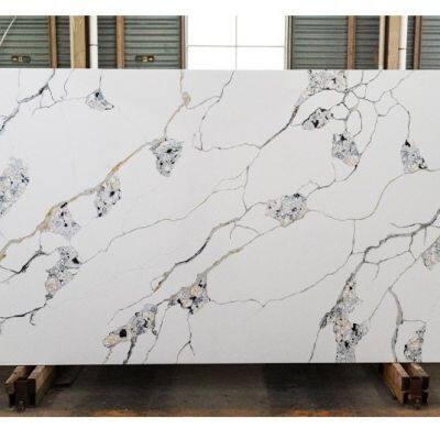 Code：1213，Calacatta artificial stone quartz slab kitchen countertops