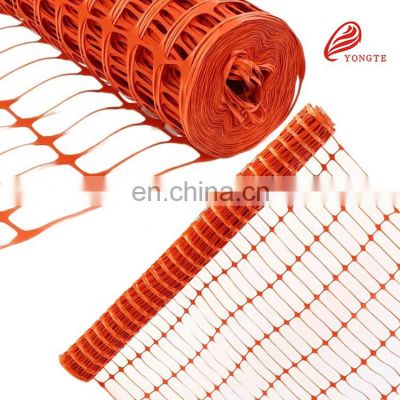 PE orange barrier mesh plastic barrier mesh fence roll for road safety fence