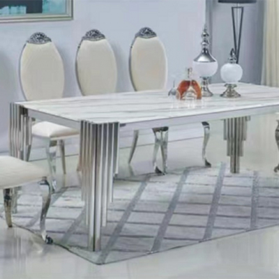 Luxury Table Wedding Event Table Home Furniture Dining Table Stainless Steel