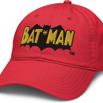 Batman Baseball cap Large Block Text Logo Adjustable