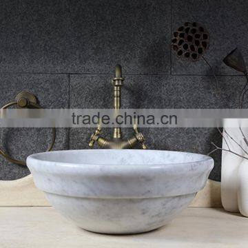 Interior Decoration Natural Bathroom White Marble Sink photo-4