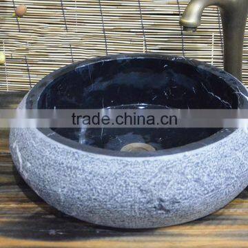 Cheaper Supply Indoor Fancy Bathroom Polished Granite Sink photo-2