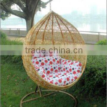 New Arrival Metal Frame With Woven Rattan Fabric Swing photo-2