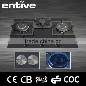 72cm 3 burner gas cooker with square drip tray