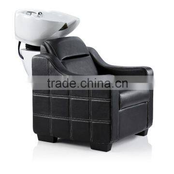 Black Classical Hair Washing Shampoo Chair,elegant Barber Shop Equipment Head Wash Basin Sofa photo-2