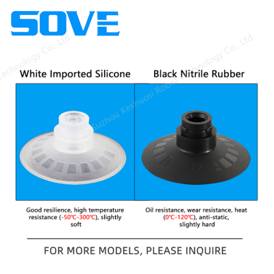 ZP-10~50US/N Series Silicone/Rubber Vacuum Cup SMC Brand Perfect Alternative Product Single-layer Flat Lip for Universal Workpiece Industrial Suction photo-4