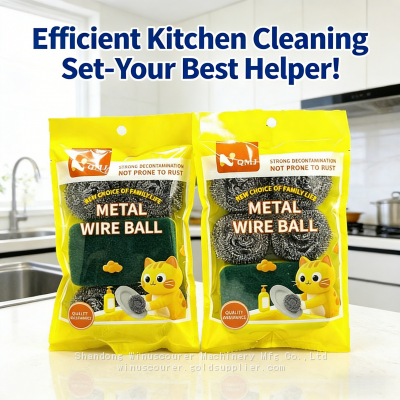 customize kitchen clean scourer sponge pad set