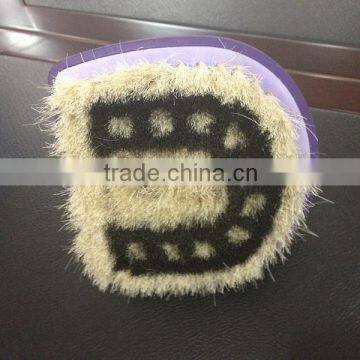 Soft Plastic Brush, Horse's hoof shaped Wooden Brush