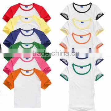 Different color 100% polyster blank sublimation T shirt for adult men women Kids