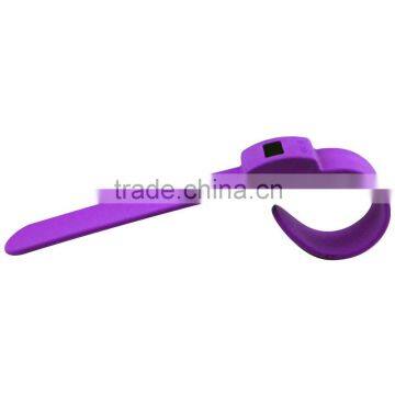 LP1141B_PU Cheapest Promotion Choice Colorful Silicone Slap on LCD Silicone Ion Watch
