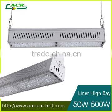 Best price CE TUV UL RoHs led light linear high bay 100w with meanwell power supply