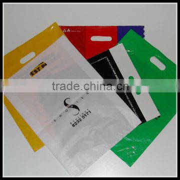 2015 custom color and logo printed cheap shopping plastic bags