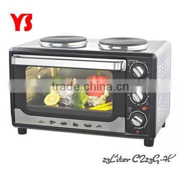 23L to 45L electric oven with double hot plate