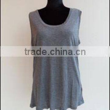Hot sales Vietnam OEM 100%COTTON Women's grey A-shirt