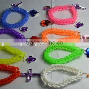 fashion silicone lady braid wrist