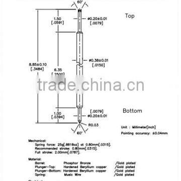 2016 hotsell Good Quality PCB contact probe pin DP1-038088-FB01