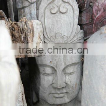 chinese antique buddha head sculpture