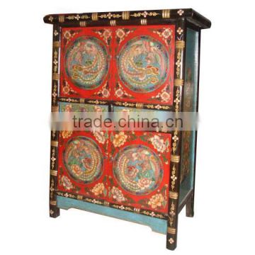 chinese antique tibet cabinet with design