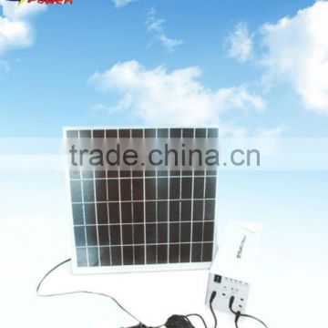 15w portable solar power system charge mobile phone and MP3 ,solar lighting system 15W