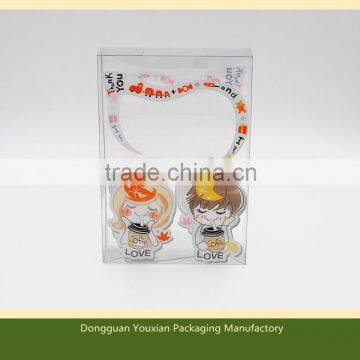 Clear PVC foldingx box wiht printing for gifts packaging , cosmetic items , promotion items , underwear packaging