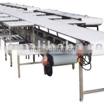 Cutting and packaging belt conveyer