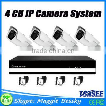 4ch cctv system CMOS WDR Outdoor Motorized IP Bullet Camera 2 Mp network camera