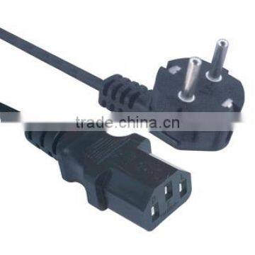 Korea schuko plug to IEC C13 power cord with KS approval 16A 250V