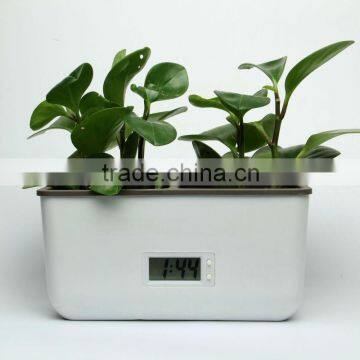 Plastic graden flower plant pots with time clock