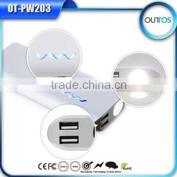 Super capacitor power bank 11000mah, dual USB mobile power supply