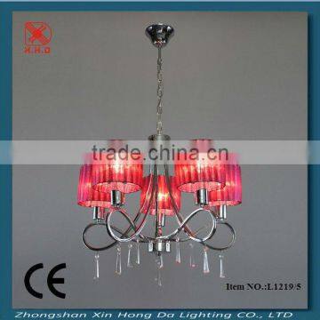 Fabric pendant lamp shade/crystal decorative lighting