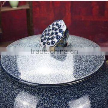 50CM Height Art Deign Excellent Quality Big Chinese Blue Jars for Storage Made in Vietnam photo-5