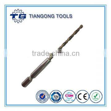 High Quality Bright High Speed Drill With 1/4 Hex Shank