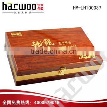 High quality and lacquer square wooden tea box storage