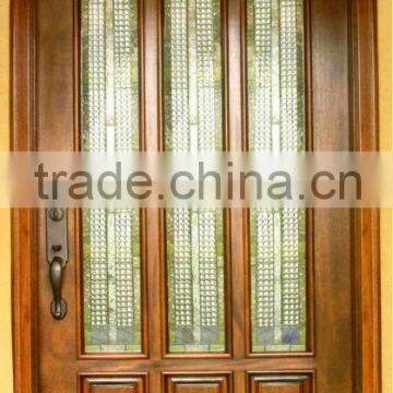 Arch Decorative Glass Wooden Single French Doors Interior DJ-S5981MA