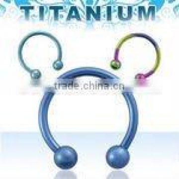 Titanium G5 anodized circular barbell 16g (eyebrow)