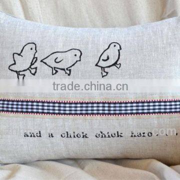 Printing linen cushion cover