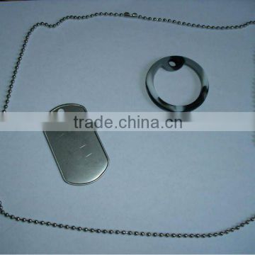 Military Dog Tag Set Supplie,1Set=1pc 3.8CM Urban Camo Silicon Rubber+1pc Dog Tag+1pc S/S Long Ball Chain