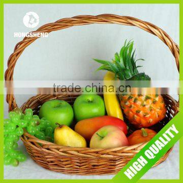 good quality pure handmade kichen wicker basket with handle