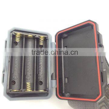 POPPAS T16B Headlamp 2 Red Smd LED +1W Power Led 3AAA Battery Operated Outdoor Waterproof Running Camping Walking Headlamp photo-4