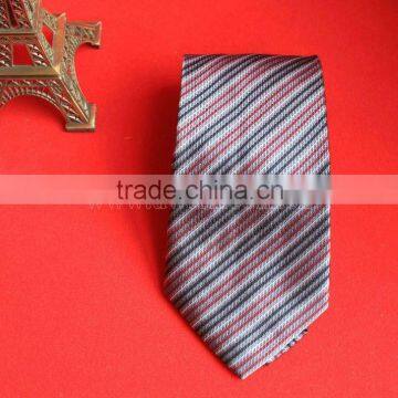 Woven striped silk mens necktie