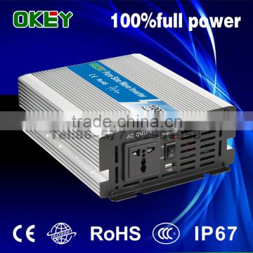 CE RoHS approved OPIP-1000w DC12v to AC 110v/220v good quality high frequency inverter sine wave used for household appliances