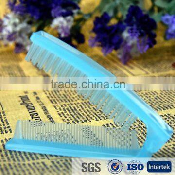 Multiple colors foldable hotel disposable comb plastic wide tooth hair comb