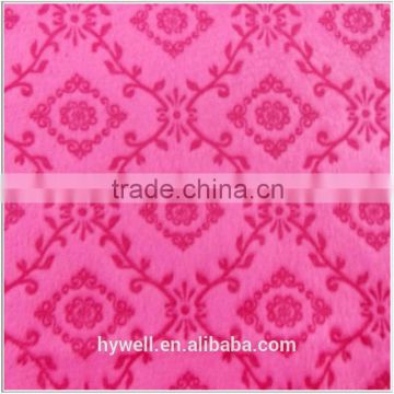 100% polyester micro velboa printed fabric