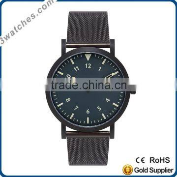 fashion style watch mesh strap wrist watch stainless steel watch quartz watch waterproof steel mesh strap watch