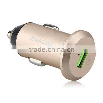 Quick Charge 3.0 Car Charger with Aluminum Alloy Golden