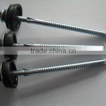 hex washer head self drilling screw with EPDM washer